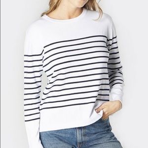 Sienna black and white striped sweater